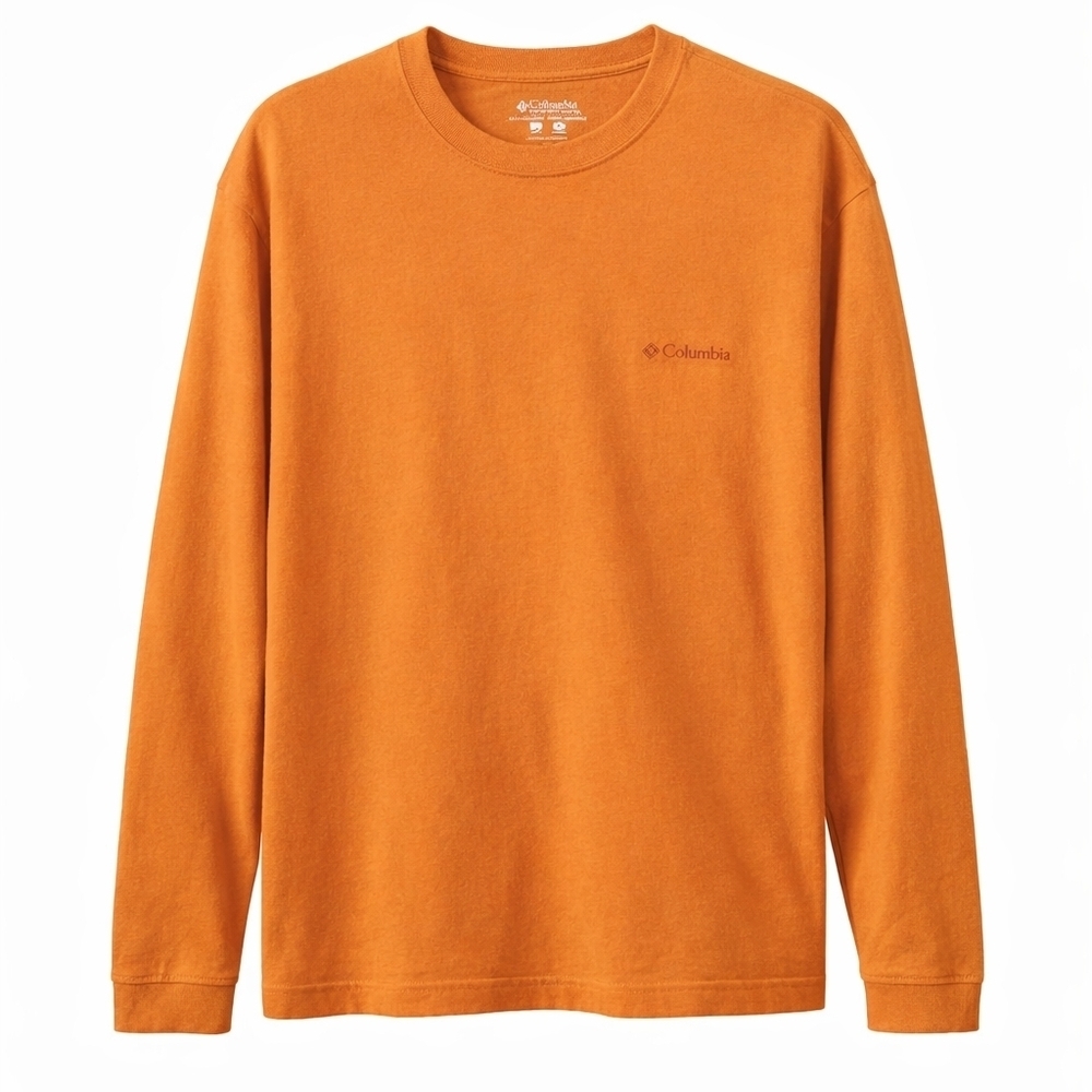 Columbia Men’s Long Sleeve Shirt Orange Large